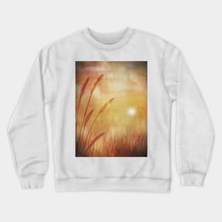 Watercolor Sunset Wheat Grass Crewneck Sweatshirt